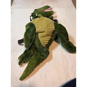 Kids Plush Green Alligator Backpack Toddler Preschool Daycare Cosplay Fun Bag